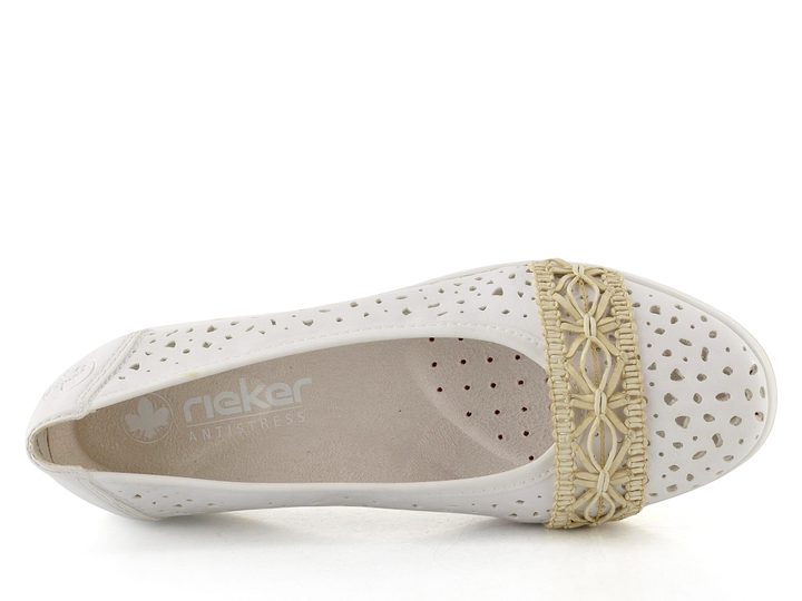 Rieker prodyšné baleríny offwhite L3062-80