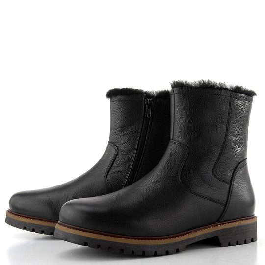 Ara pánský širší kožený kotník Tiago Schwarz 11-26608-01