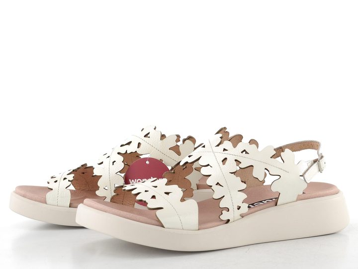 Wonders bílé lakované sandály off C-6551