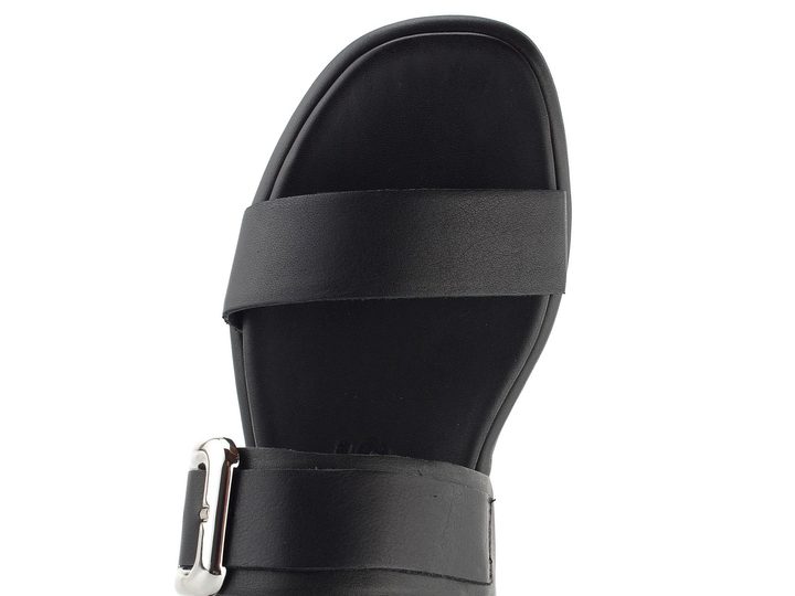 Wonders kožené páskové sandály Negro BT-8903