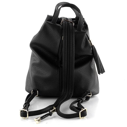 Tamaris mestský batoh so šikmým predným zipsom Carissa black 33187