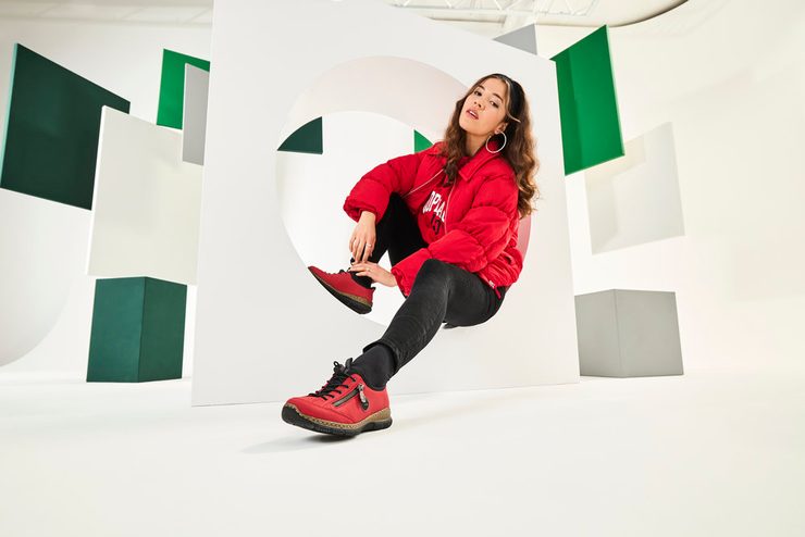 Rieker nazúvacie poltopánky červené N3267-33