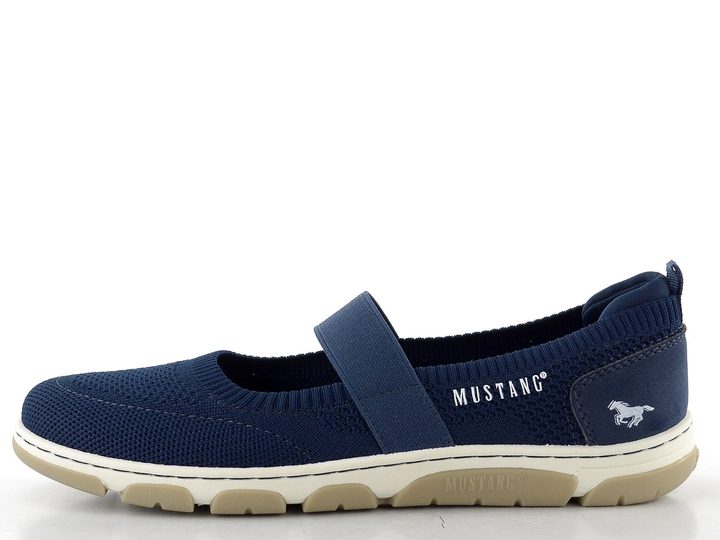 Mustang sportovnější baleríny s páskem navy 26M0582003