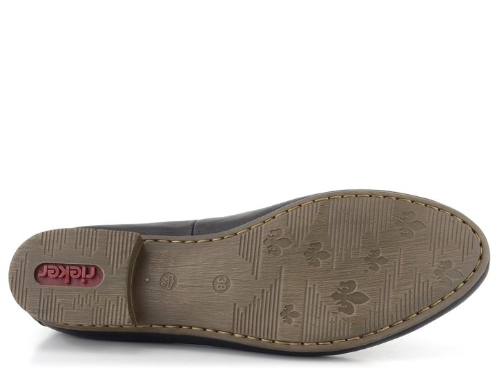 Rieker čierne jednoduché baleríny 51994-01