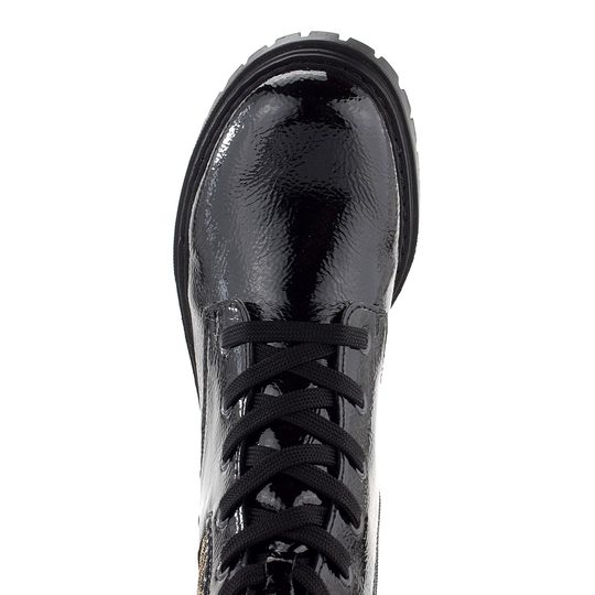 Rieker šnurovacia členková obuv s gumičkou čierna 72607-00