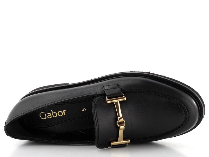 Gabor mokasíny čierne 75.211.27