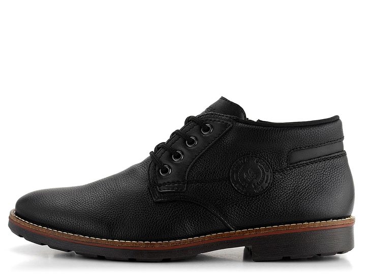 Rieker šněrovací kotník vyteplený černý 15339-00