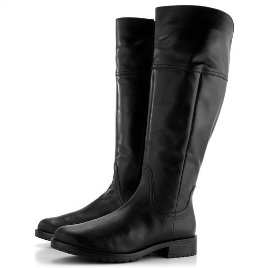 Gabor čierne kožené čižmy XL-Vario 32.069.57