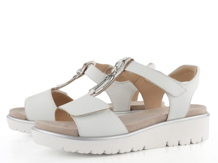 Ara sandály na platformě s klínkem Bilbao bílé 12-33515-04