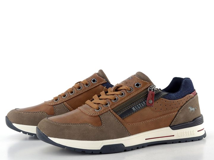 Mustang pánské polobotky se zipem cognac 26M0281003