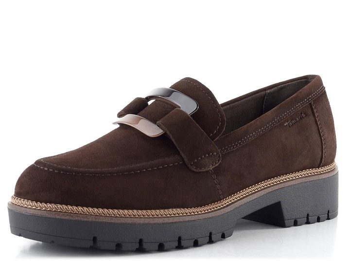 Tamaris mokasíny na vysoké podešvi mocca 1-24722-43