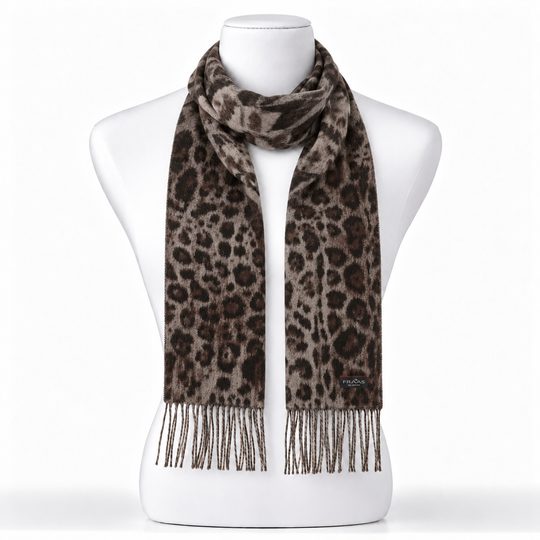 Fraas kašminkový šál s leopardím vzorem 625353-860