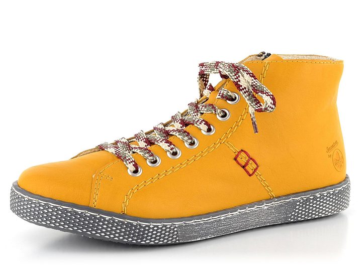 Rieker zateplené teniskové členkové topánky žlté Z1210-68