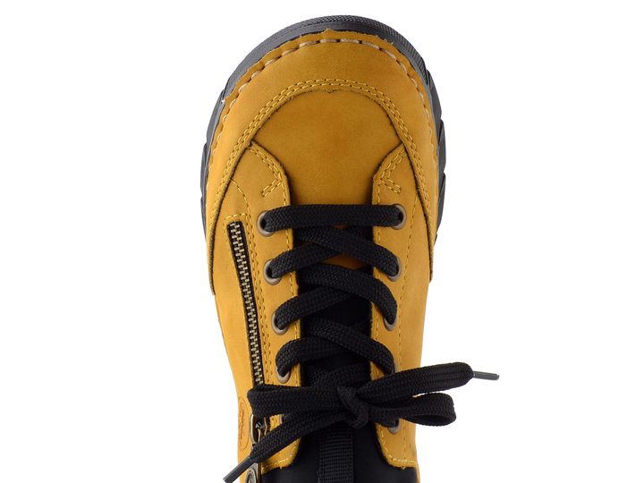 Rieker žlté šnurovacie dámske poltopánky 55073-68