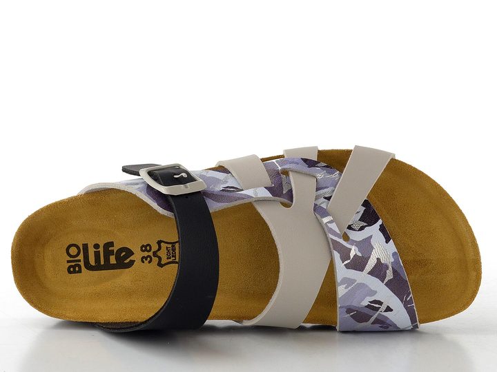 BIO Life fuzbetové pantofle béžová/černá/šedá 0004.1158 Valeria/929