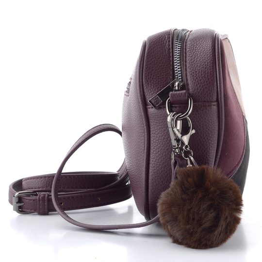 Remonte sešívaná crossbody kabelka s přívěškem vínová/fialová Q0674-35