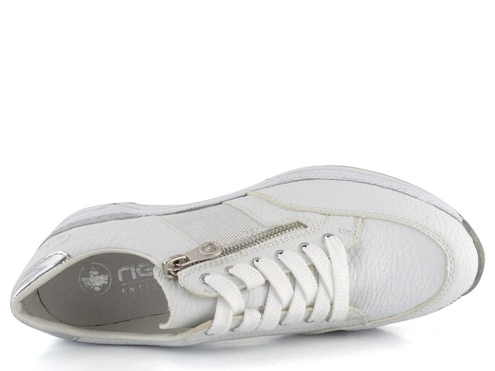 Rieker bílé polobotky na klínové podešvi N4322-80