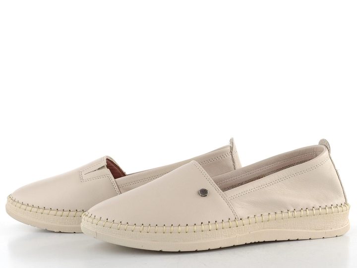 Looke kožené mokasíny Pascale krémové L0599_64
