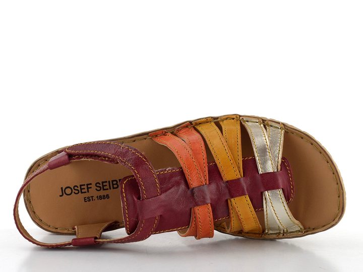 Josef Seibel páskové sandály rot-multi 74102159