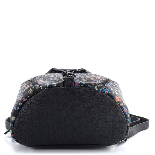 Rieker černý batoh s potiskem H1055-02