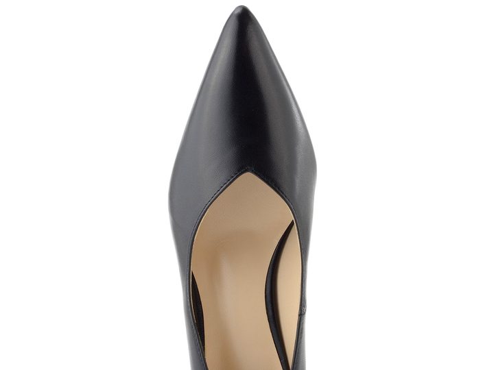 Högl kožené lodičky na širokom podpätku čierne 0-104500-0100