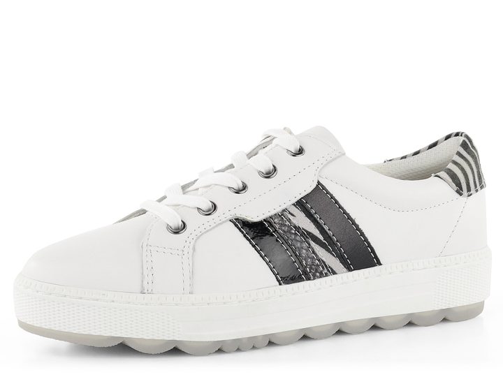 Jana sneakers poltopánky v šírke H white/zebra 8-23629-24