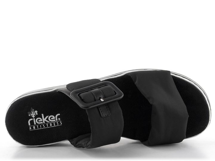 Rieker černé pantofle na klínku V0299-00