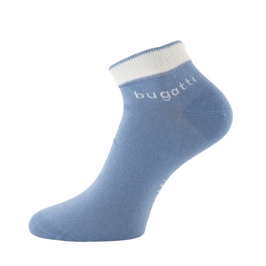 Bugatti nízké pánské ponožky 3 páry tm. modré/sv. modré/hnědé 6138