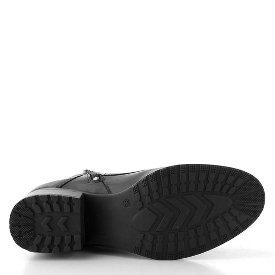 Creator šněrovací kotník na podpatku black IB 2101