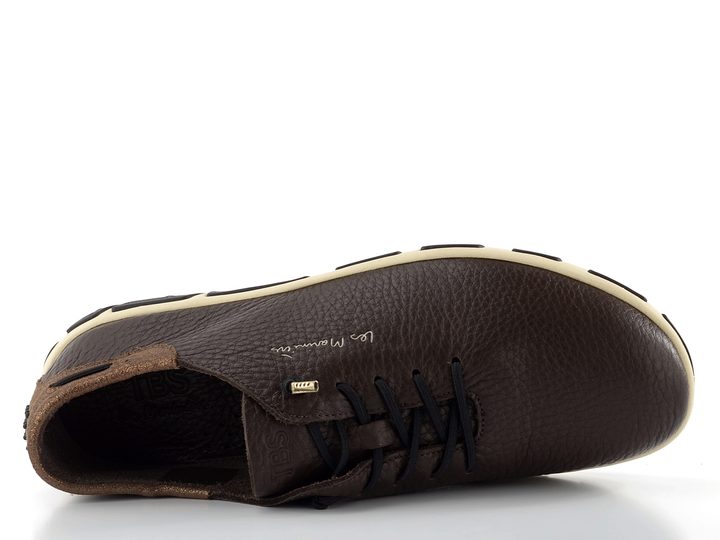 TBS kožené prozouvací tenisky chocolat/bronze Jazlace M7M65