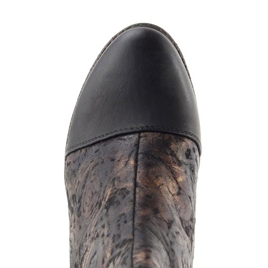 Rieker kotník na podpatku schwarz/antique-spark/schwarz-antik 96064-90