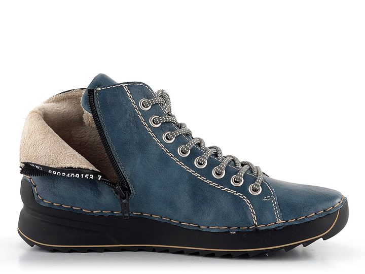 Rieker šnurovacia členková obuv modrá 71510-14