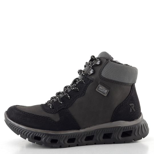 Rieker Sport šněrovací kotník s membránou černý/šedý M6023-45