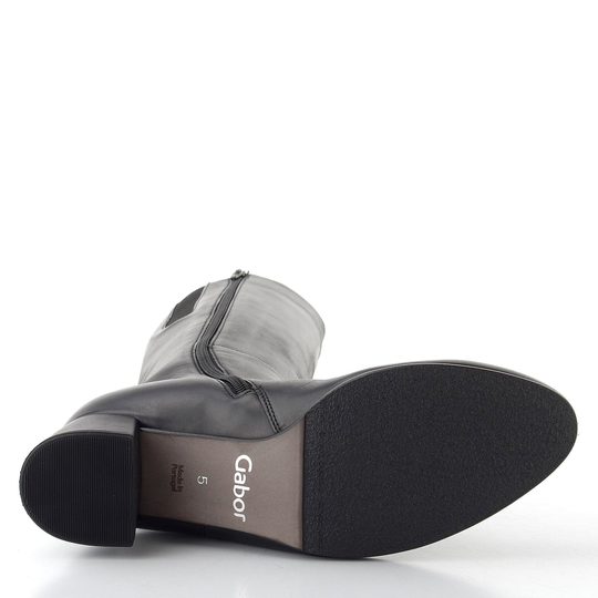 Gabor kozačky na podpatku černé hladké vel.M 75.689.27