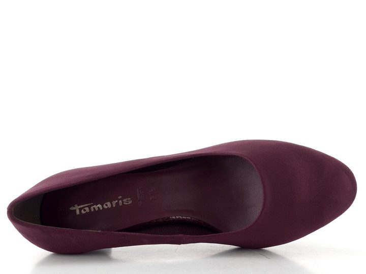 Tamaris textilní lodičky burgundy comb 1-22418-41