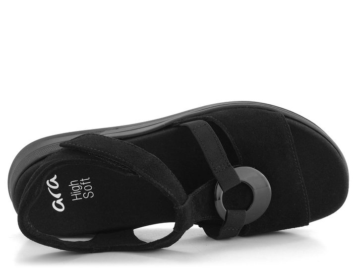 Ara dámské semišové sandály Osaka černé 12-34805-01