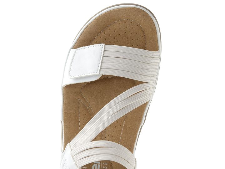 Rieker bílé sandály s gumičkami 64870-81