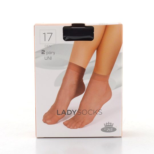 Jemné parfémované ponožky s elastanem černé 17 DEN 2 páry/balení