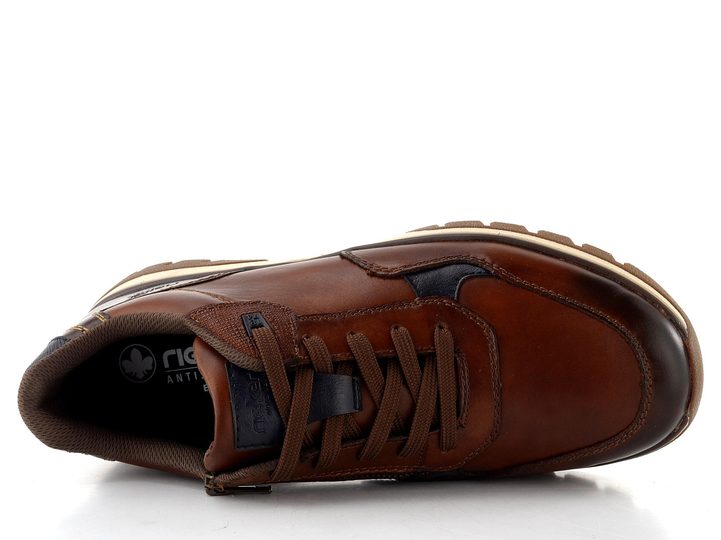 Rieker pánske šnurovacie poltopánky hnedé B9301-25