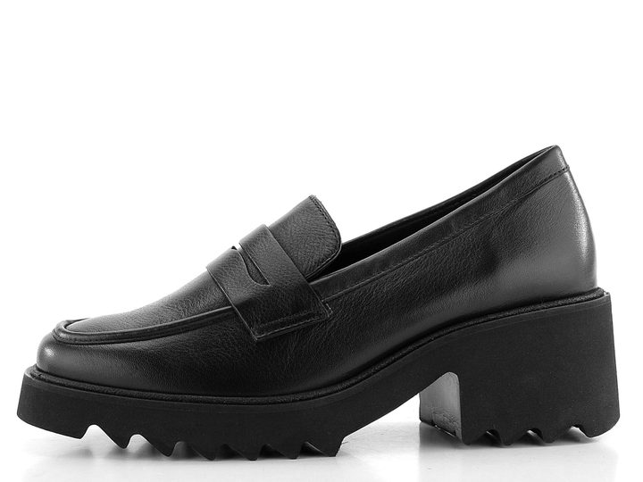 Ara kožené mokasíny na hrubé podešvi Paris-Sport Schwarz 12-21502-01