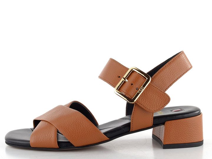 Högl luxusní sandály na podpatku Cognac  9-102623