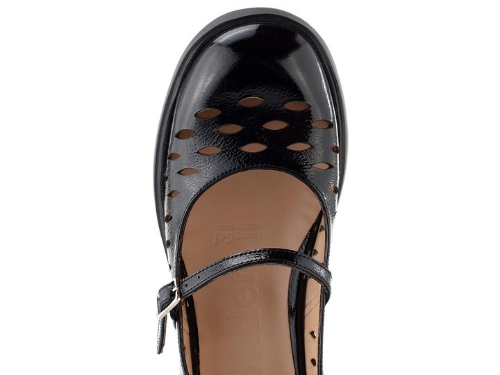 Wonders lakované lodičky s volnou patou negro E-7130