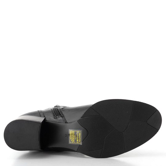 Regarde řasený zipový kotník na podpatku Jolene-33 black