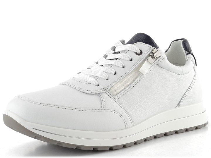 Ara široké pánské kožené tenisky Matteo weiss/blau 11-24501-05