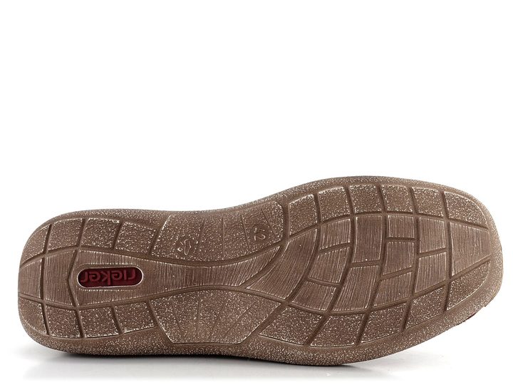 Rieker hnědé vzdušné polobotky s páskem na suchý zip 03078-25