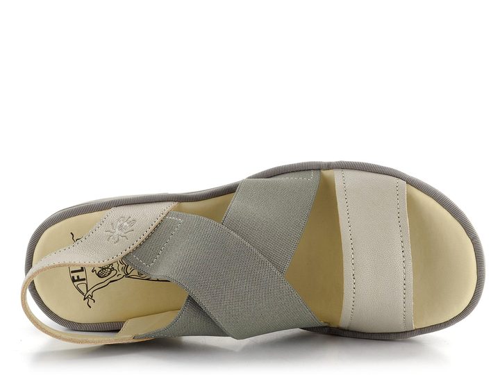 Fly London páskové sandály na podpatku šedé Taji P501502004