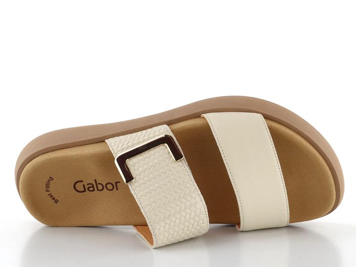 Gabor krémové šľapky na platforme 63.755.22