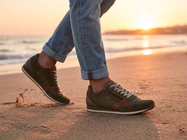 Pikolinos pánske šnurovacie poltopánky Liverpool kaki M2A-6292SEC1