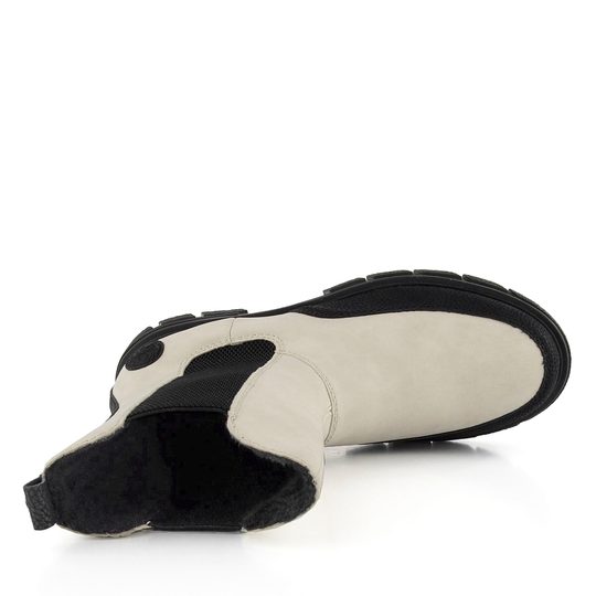 Rieker vyšší chelsea kotník na hrubé podešvi béžový Z9170-60