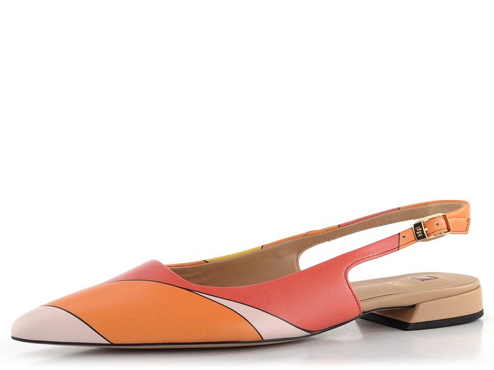 Högl baleríny s volnou patou Orange Multi  9-101948